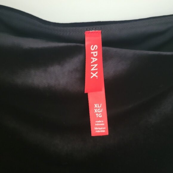 Spanx Velvet Leggings Black Women XL Excellent Condition Party Holiday Classic - Picture 3 of 7